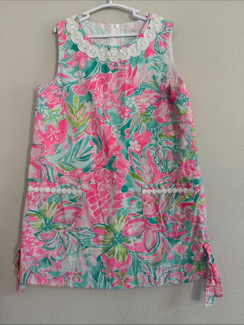Lilly Pulitzer Girls Mini Mila Shift Dress Hot On The Scene Size 7 - [LE1030]